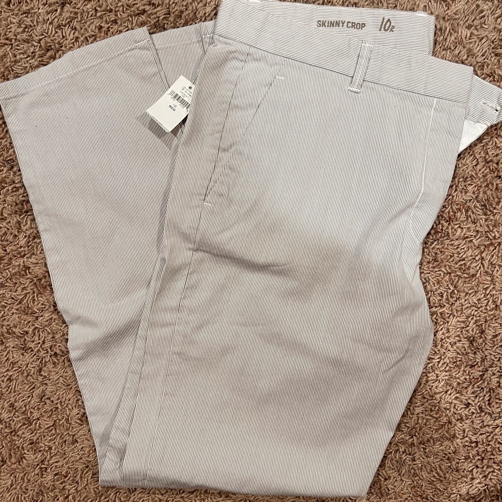 Gap skinny crop striped pants